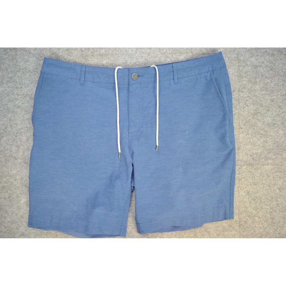 Faherty All Day Shorts Mens 40 Blue‎ Stretch Drawstring Recycled Hybrid MSC0012